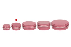 Petit pot en aluminium de 15ml en couleur rose avec joint intérieur sur le couvercle - 12 pcs-εικόνα_σύνθεση