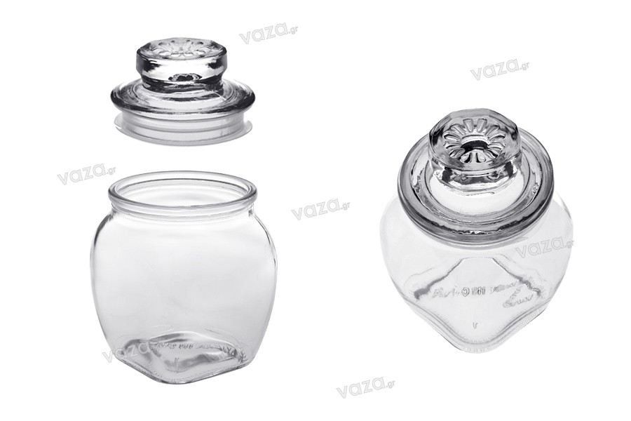 Barattolo di vetro bianco da 20 ml - elegante contenitore per cosmetici