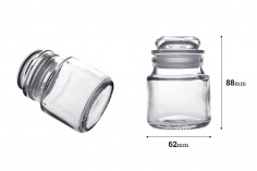 100 ml glass jar with rubber glass stopper