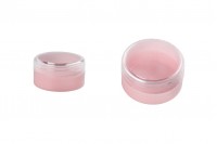 Baie acrilică de 10 ml roz, cu capac transparent