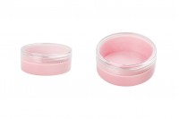 Acrylic jar 20 ml in pink with transparent lid - 12 pieces