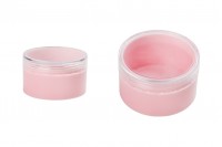 Pot rose en plastique acrylique de 50ml avec couvercle transparent - paquet de 12 pièces