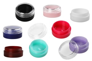 Acryl- Cremedose 3ml mit transparentem Deckel in verschiedenen Farben-bildgruppe