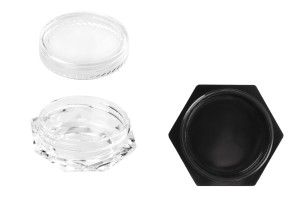 Acryl Cremedose 3ml polygon mit transparentem Deckel -12 Stücke-εικόνα_σύνθεση