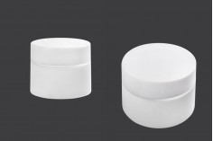 10ml double wall plastic cream jar with EPE liner inserted in the cap - available in a package with 12 pcs.