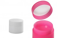 3ml double wall plastic cream jar with EPE liner inserted in the cap - available in a package with 12 pcs.