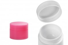 5ml double wall plastic cream jar with EPE liner inserted in the cap - available in a package with 12 pcs.
