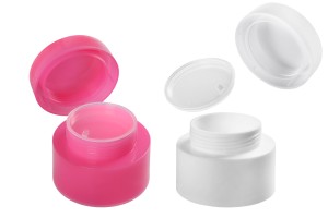 Cremedose 50ml aus Kunststoff doppelwandig mit Abdichtscheibe -6 Stücke-6