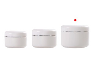 Pot en plastique de 200ml avec bande argentée et joint intérieur sur le couvercle - 6 pcs-5