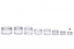 Pot de 3 ml acrylique transparent avec couvercle – lot de 12 pièces