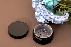 Pot en acrylique de 30ml avec tamis pour poudre et produits cosmétiques - 12 pcs
