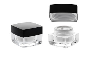 Luxus Acryl- Cremedose mit schwarzem Deckel 10 ml-εικόνα_σύνθεση