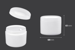 Plastic jar 100 ml white with plastic gasket-5
