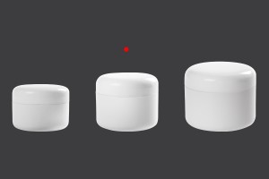 Plastikdose 200ml weiß, doppelt mit Plastikdichtung-εικόνα_σύνθεση