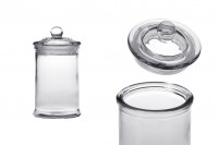 Small 330ml glass storage jar with airtight glass cap