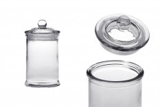 Petit bocal en verre de 330ml avec couvercle en verre et fermeture hermétique