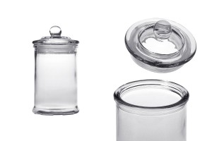 Kleines Glas 330 ml mit Glas-Deckel und lufdichtem Verschluss-1