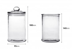 Borcan 700 ml, cu capac de sticlă și închidere ermetică 190x100 mm