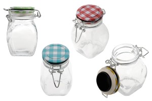 Drahtbügelglas 100 ml 84,5x53,5 mm - 12 Stücke mix Farben-εικόνα_διαστάσεις