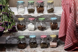 Drahtbügelglas 100 ml 84,5x53,5 mm - 12 Stücke mix Farben-εικόνα_σύνθεση