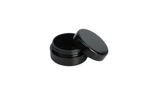 Pot en plastique pour crème de 5ml de couleur noire en lot de 12 pcs-imazh_dimensione
