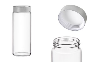 Glas mit silbernem Deckel und innerer Dichtung-εικόνα_διαστάσεις