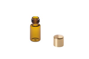 Flacon de couler caramel de 3 ml avec bouchon en aluminium doré en lot de 12 pièces-εικόνα_σύνθεση