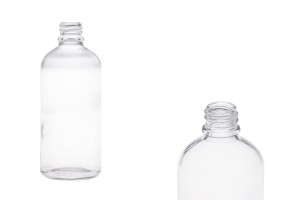 Flacon en verre pour huiles essentielles de 100 ml transparent avec bouchon PP18