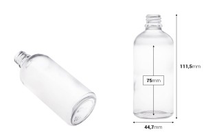 Klarglasflaschen für Ätherische Öle 100ml PP 18-2