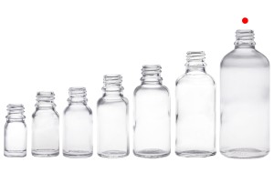 Klarglasflaschen für Ätherische Öle 100ml PP 18-9