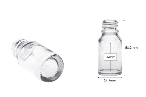 Klarglasflaschen für Ätherische Öle 10ml PP 18-2