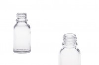 Flacon en verre pour huiles essentielles de 15 ml transparent avec bouchon PP18