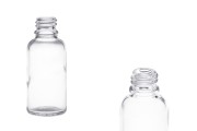 Γυάλινο μπουκαλάκι για αιθέρια έλαια 30 ml διάφανο με στόμιο PP18