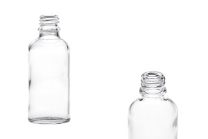 Klarglasflaschen für Ätherische Öle 50ml PP 18