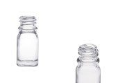 Γυάλινο μπουκαλάκι για αιθέρια έλαια 5 ml διάφανο με στόμιο PP18