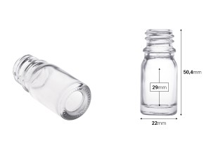 Klarglasflaschen für Ätherische Öle 5ml PP 18-2