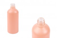 Glass bottle PP18 for essential oils 100 ml in pink matte color