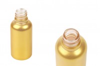 Γυάλινο μπουκαλάκι για αιθέρια έλαια 30 ml χρυσό περλέ με στόμιο PP18