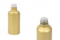 Glass bottle PP18 for essential oils 50 ml in gold matte color