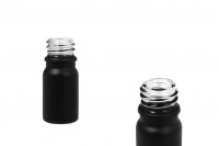 Γυάλινο μπουκαλάκι για αιθέρια έλαια 5 ml μαύρο αμμοβολής με στόμιο PP18