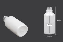 Flacone in vetro per oli essenziali da 30 ml bianco perla con beccuccio PP18 Flacone in vetro per oli essenziali da 30 ml bianco perla con beccuccio PP18
