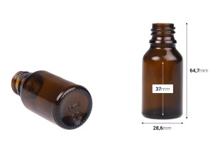 Braunglasflaschen für Ätherische Öle 15ml PP 18-2