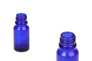 Γυάλινο μπουκαλάκι για αιθέρια έλαια 10 ml μπλε με στόμιο PP18