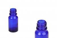 Γυάλινο μπουκαλάκι για αιθέρια έλαια 10 ml μπλε με στόμιο PP18