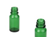 Γυάλινο μπουκαλάκι για αιθέρια έλαια 10 ml πράσινο με στόμιο PP18