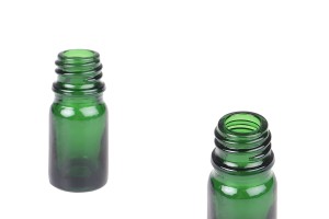 Flacon vert en verre pour huiles essentielles de 5 ml avec bouche PP18