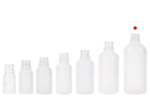 Flacon transparent en verre sablé pour huiles essentielles de 100 ml avec un bec verseur PP18-6