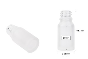 Glasflasche für ätherische Öle 10 ml Transparentes Sandstrahlen mit PP18-Düse-2