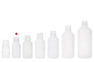 Glasflasche für ätherische Öle 10 ml Transparentes Sandstrahlen mit PP18-Düse-5