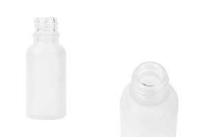 Glasflasche für ätherische Öle 20ml Transparentes Sandstrahlen mit PP18-Düse